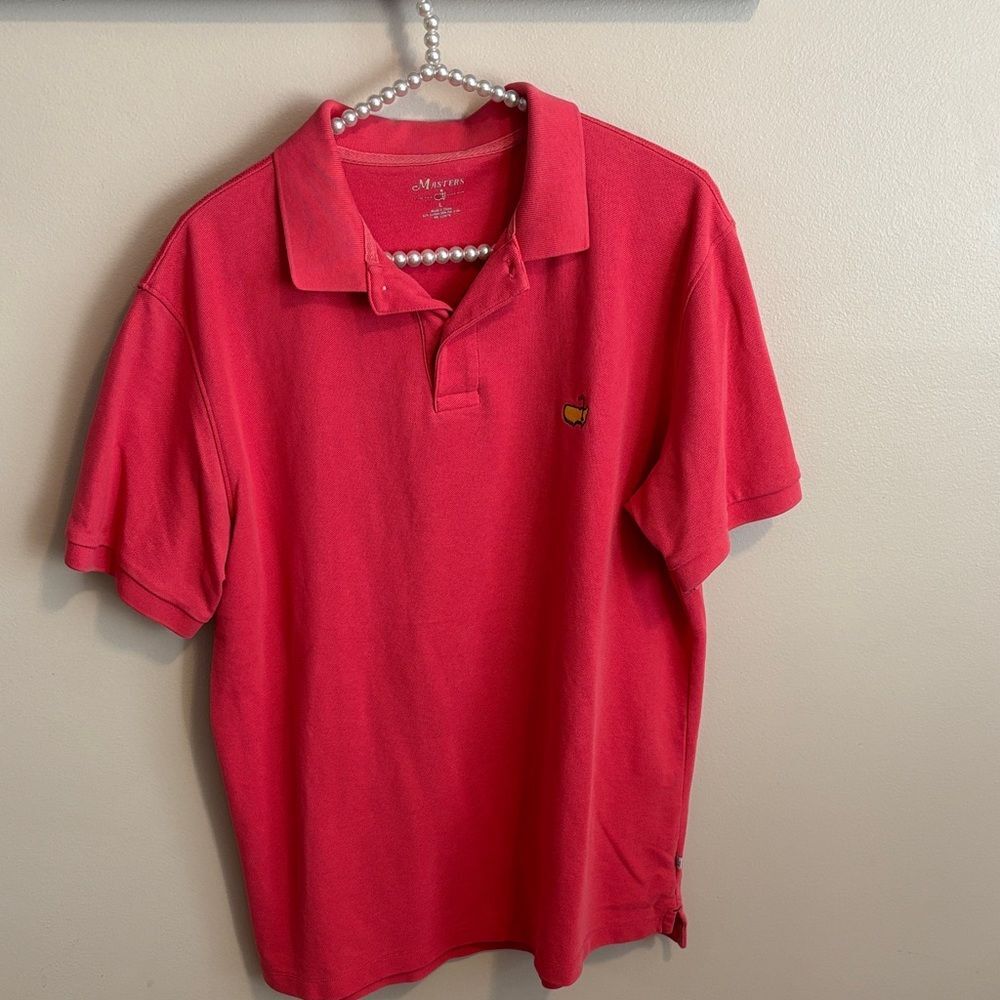 Masters Men's pink Polo Shirt size large